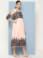 Thumbnail for Ahalyaa Ethnic Motifs Printed Midi Empire Dress - Distacart