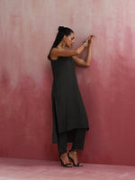 Thumbnail for trueBrowns Dark Olive Green Cotton Dobby Kurta Set - Distacart