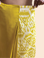 Thumbnail for trueBrowns Lime Muslin Ikat Saree