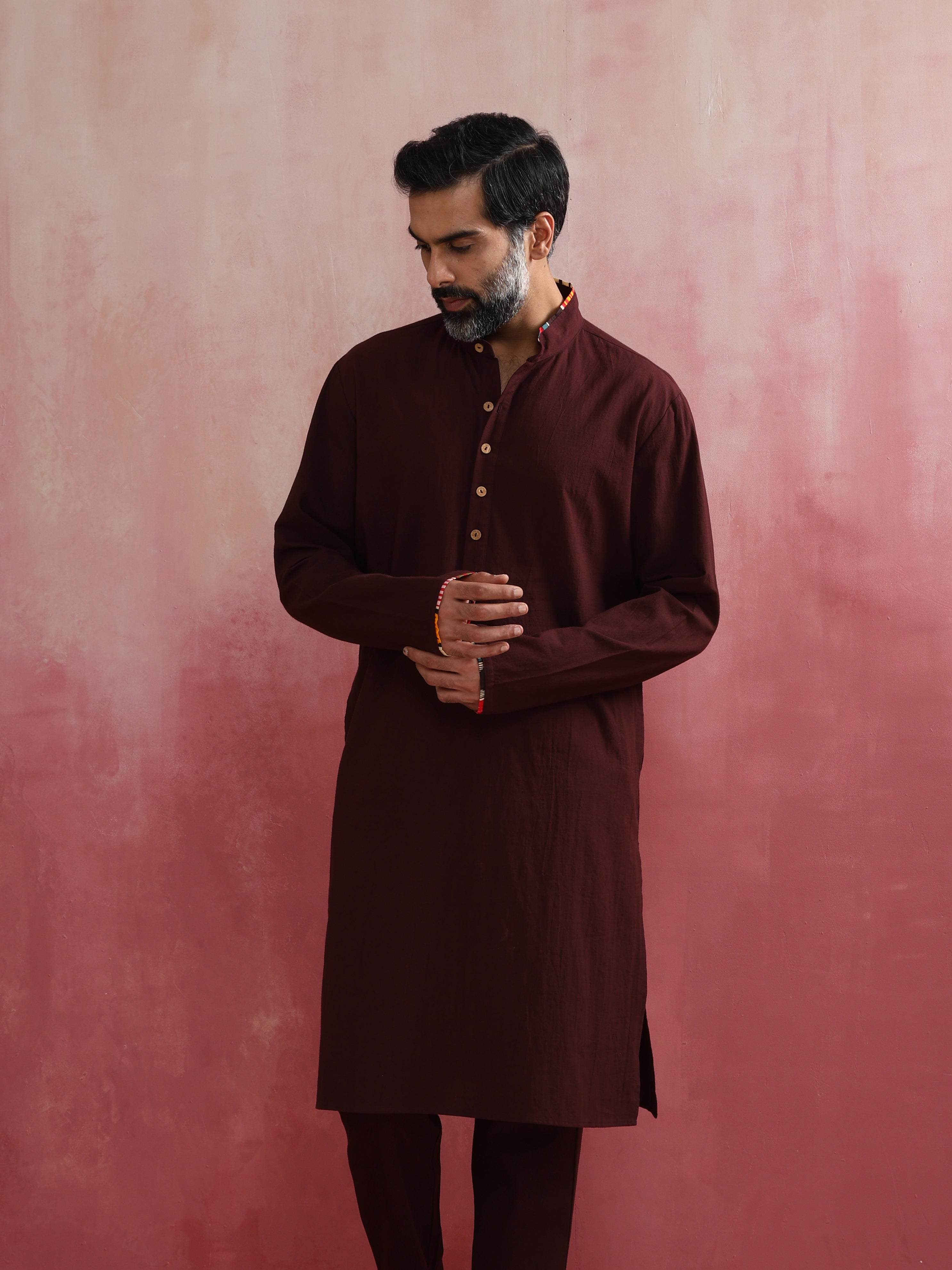 trueBrowns Men's Cola Mandarin Collar Kurta - Distacart