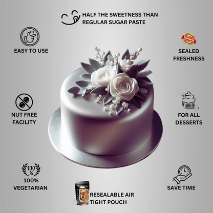 confect shimmering silver sugar paste br b 900 gms b