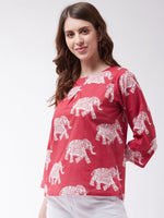 Thumbnail for InWeave Red Elephant Top