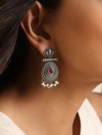 Thumbnail for trueBrowns Silver Pearl Bead Earrings