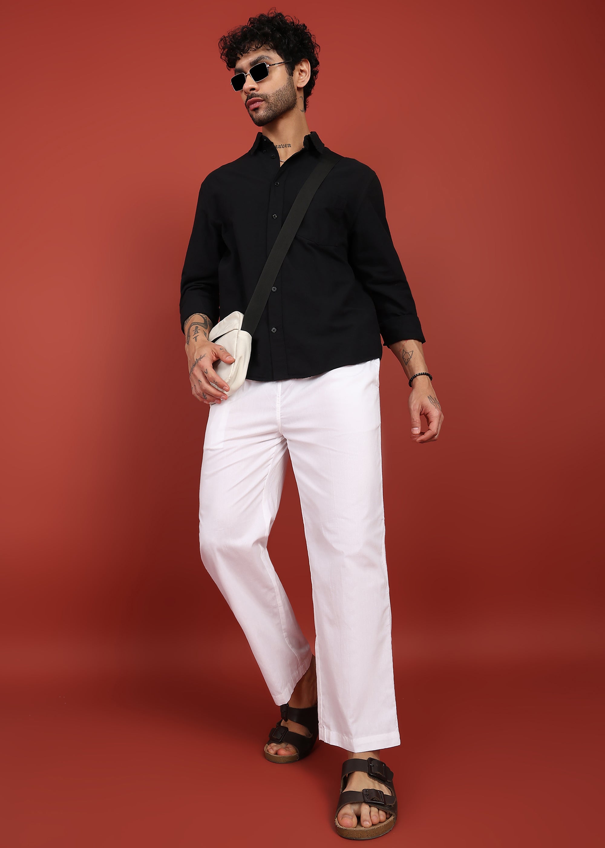 Fabmade Men’S Whitte Linen Drawstring Pyjama - Distacart