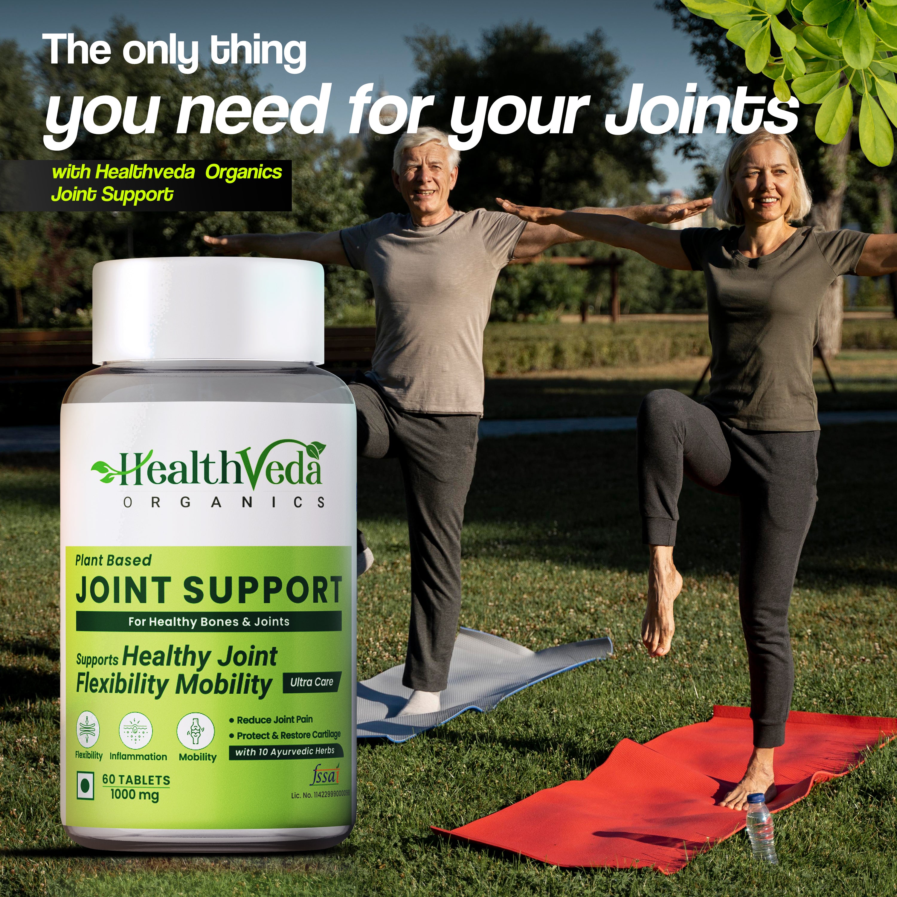 Health Veda Organics Plant Based Joint Support Tablets - Distacart