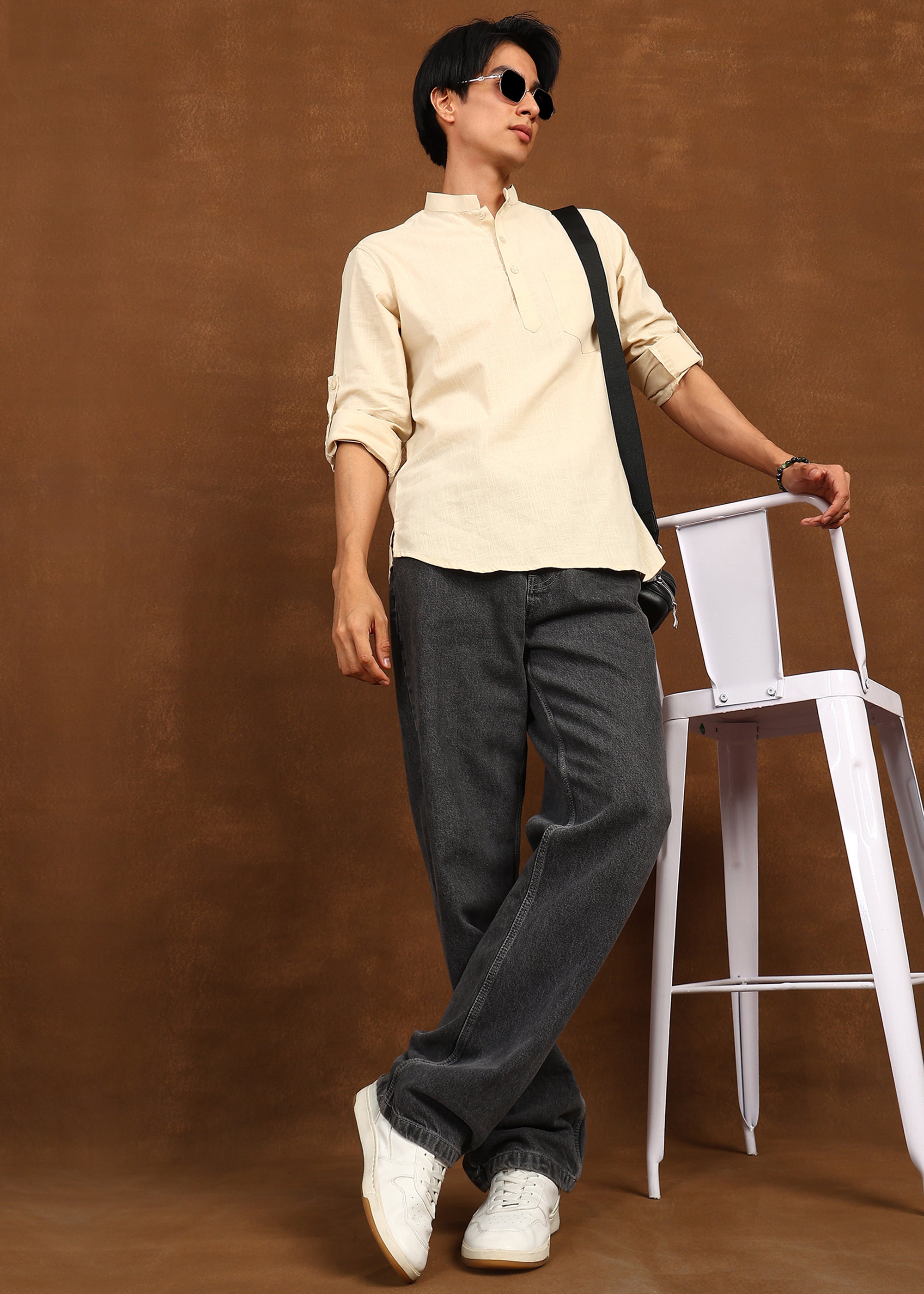 Fabmade Dune Linen Kurta - Distacart