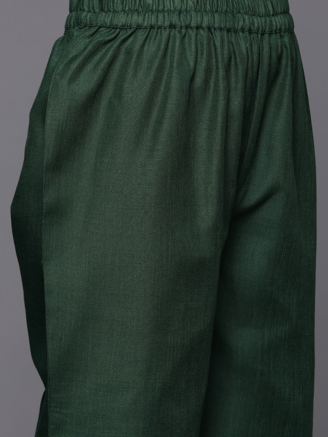 Varanga Women Green Embroidered Long & Flared Sleeves Kurta With Tonal Bottom - Distacart