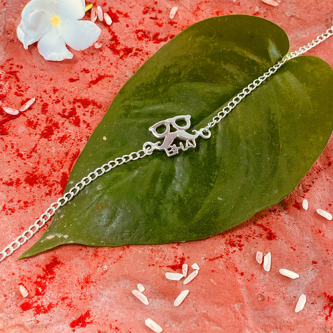trueBrowns 925 Sterling Silver Chashmish Bhai Silver Chain Rakhi - Distacart