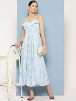 Thumbnail for Ahalyaa Printed Basic Jumpsuit with Ruffles - Distacart