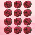 Thumbnail for sugar roses for cake cupcake decoration burgundy 120 gms