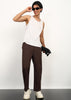 Fabmade Cocoa Drift Linen Trousers - Distacart
