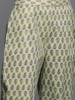 Thumbnail for Varanga Floral Printed Embroidered Kurta With Straight Pant And Chiffon Dupatta - Distacart
