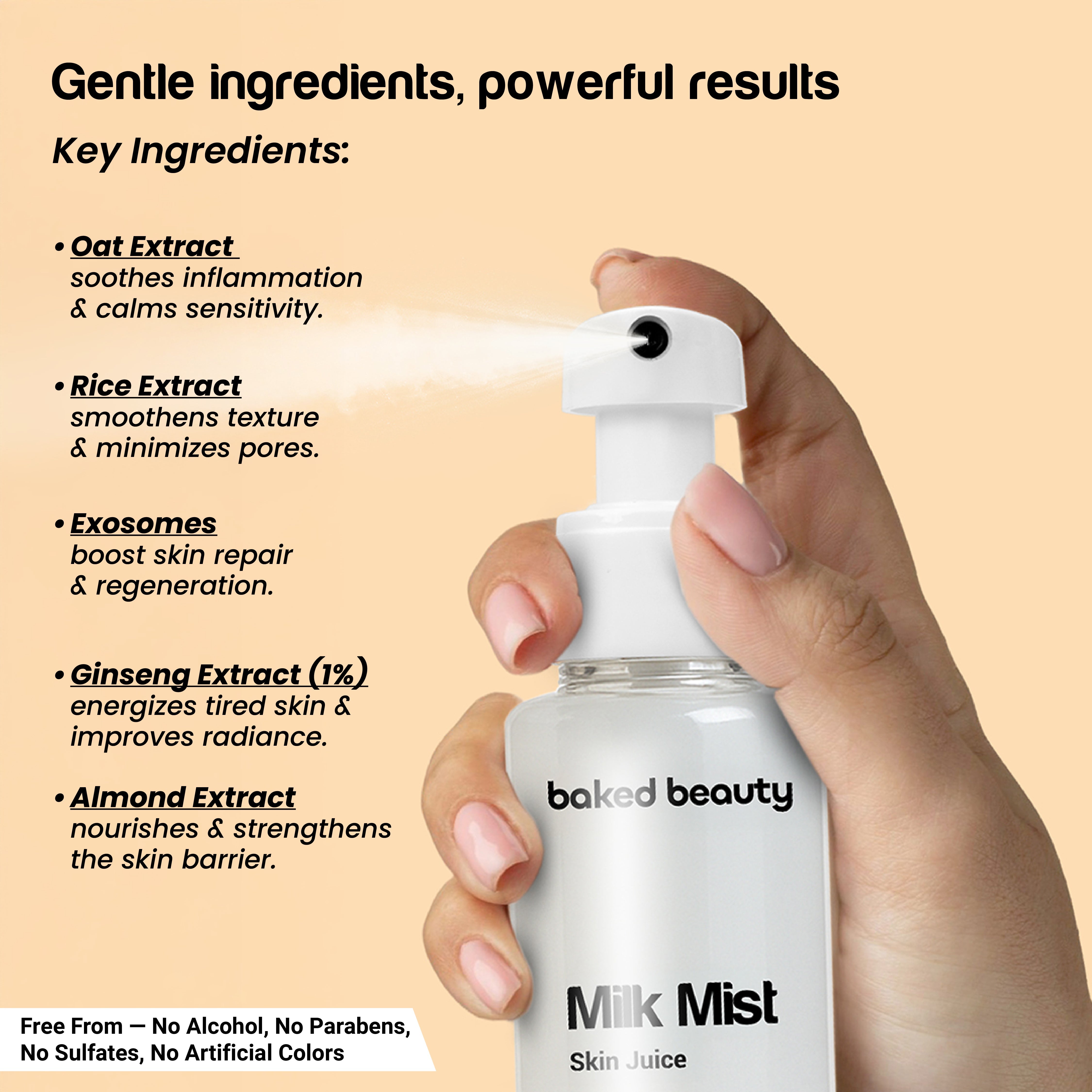 Baked Beauty Milk Mist Skin Juice - Milky Moisturising Toner