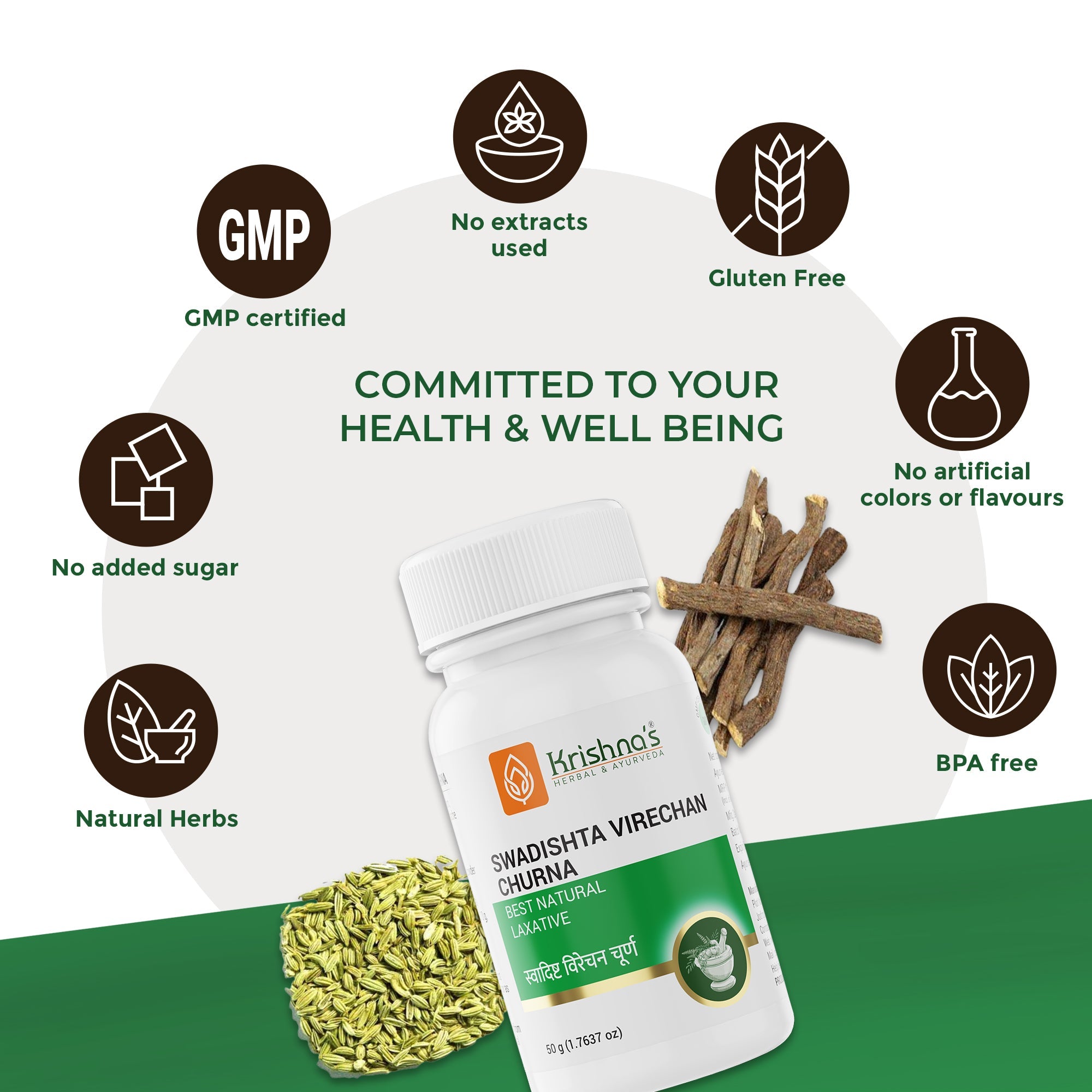 Krishna'S Herbal & Ayurveda Swadishta Virechan Churna