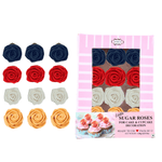 Thumbnail for confect edible sugar roses cake toppers for cupcakes doughnut cake decorations pack of 12 j4 roses 04