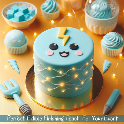 confect electric blue pastel sugar paste edible fondant chefs choice for cake decorating 1 kg