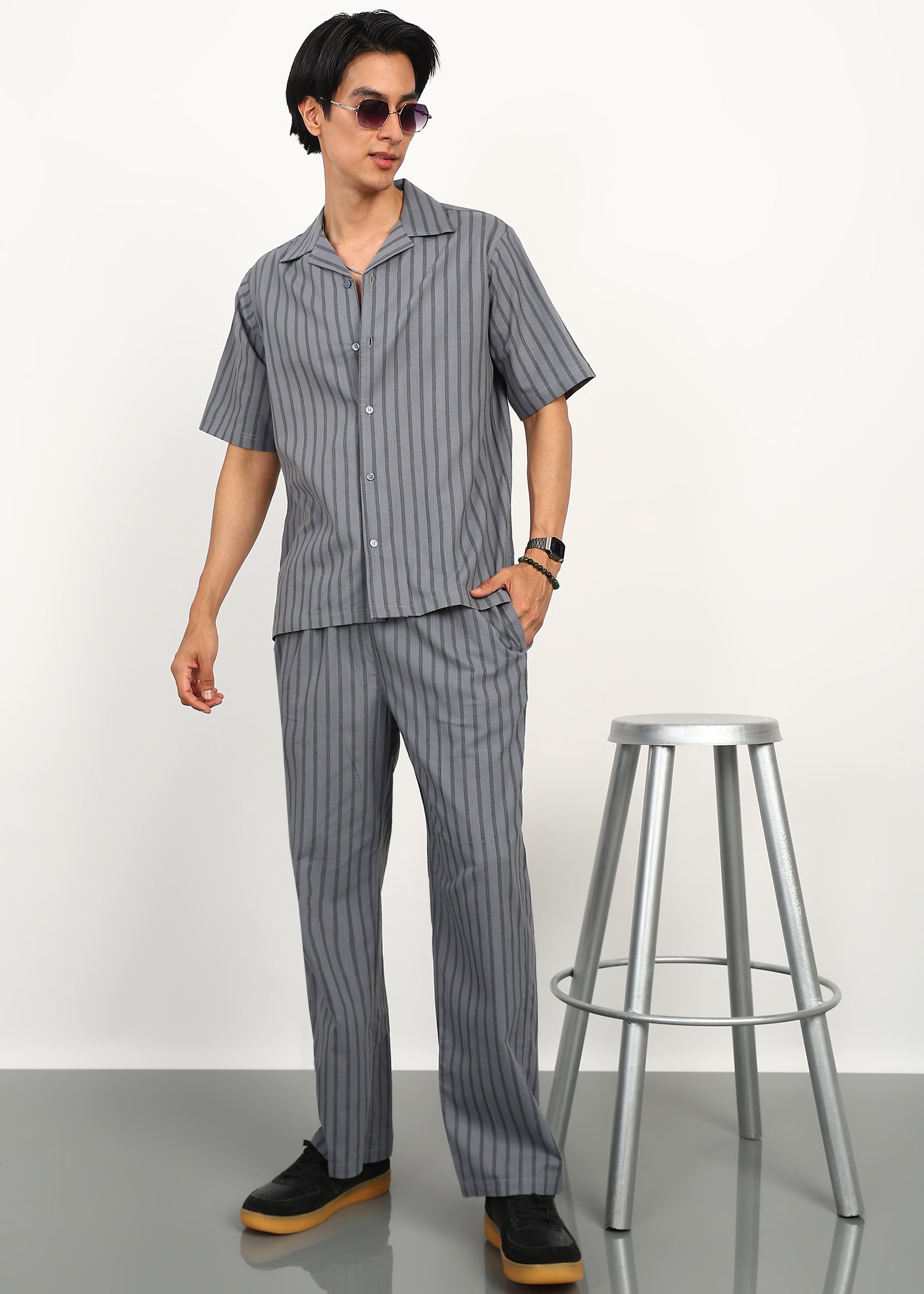 Fabmade Graphite Rhythm Co-Ord Set - Distacart