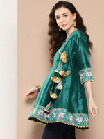 Thumbnail for Ahalyaa Embroidered Ethnic Tunic - Distacart