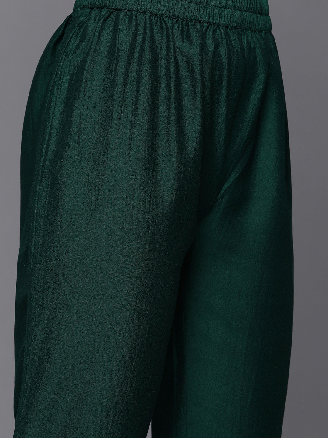Varanga Green Embroidered Kurta Paired With Tonal Trouser And Dupatta - Distacart