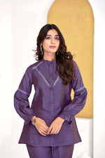 Thumbnail for BulBul Mahi Purple Co-Ord Set