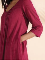 Thumbnail for trueBrowns Carrot Cotton Dobby Kurta Pant Set - Distacart