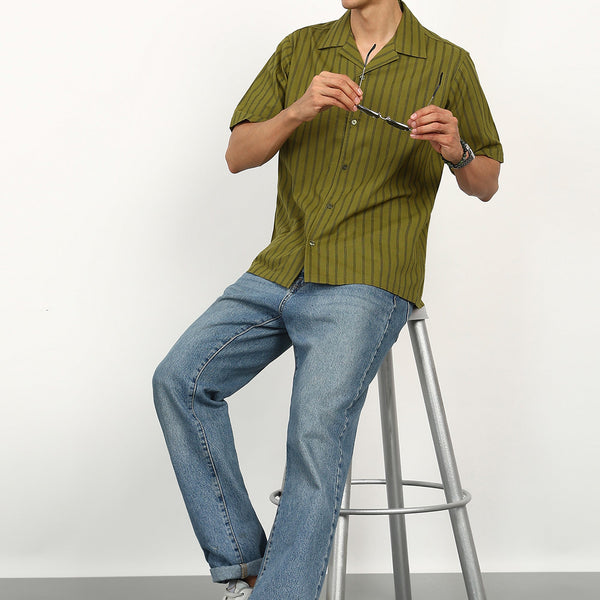 Fabmade Olive Rhythm Shirt - Distacart