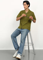 Thumbnail for Fabmade Olive Rhythm Shirt - Distacart