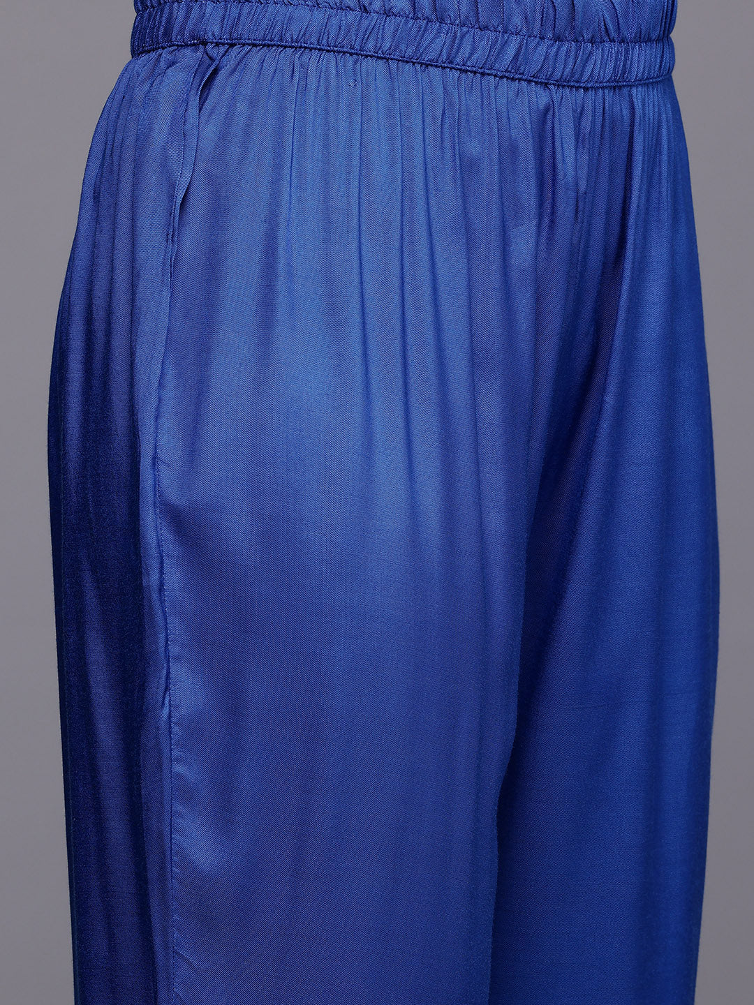 Varanga Women Navy Blue Bandhani Zari Emboridered Kurta Set With Dupatta - Distacart
