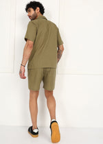 Thumbnail for Fabmade Khaki Ease Linen Co-Ord Set - Distacart