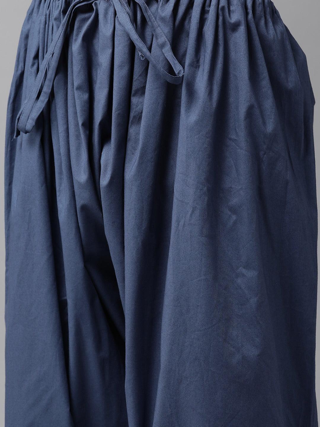 Fabmade Navy Blue Pathani Suit - Distacart