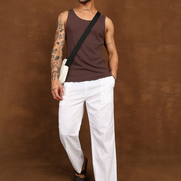 Fabmade Ivory Drift Linen Pyjama - Distacart