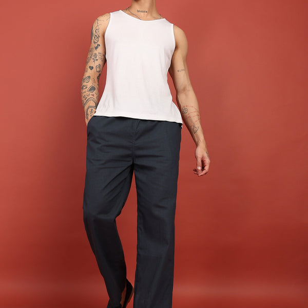 Fabmade Midnight Ease Relaxed-Fit Trousers - Distacart