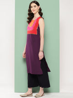 Thumbnail for Ahalyaa Women Yoke Design Sequinned Crepe Kurta - Distacart