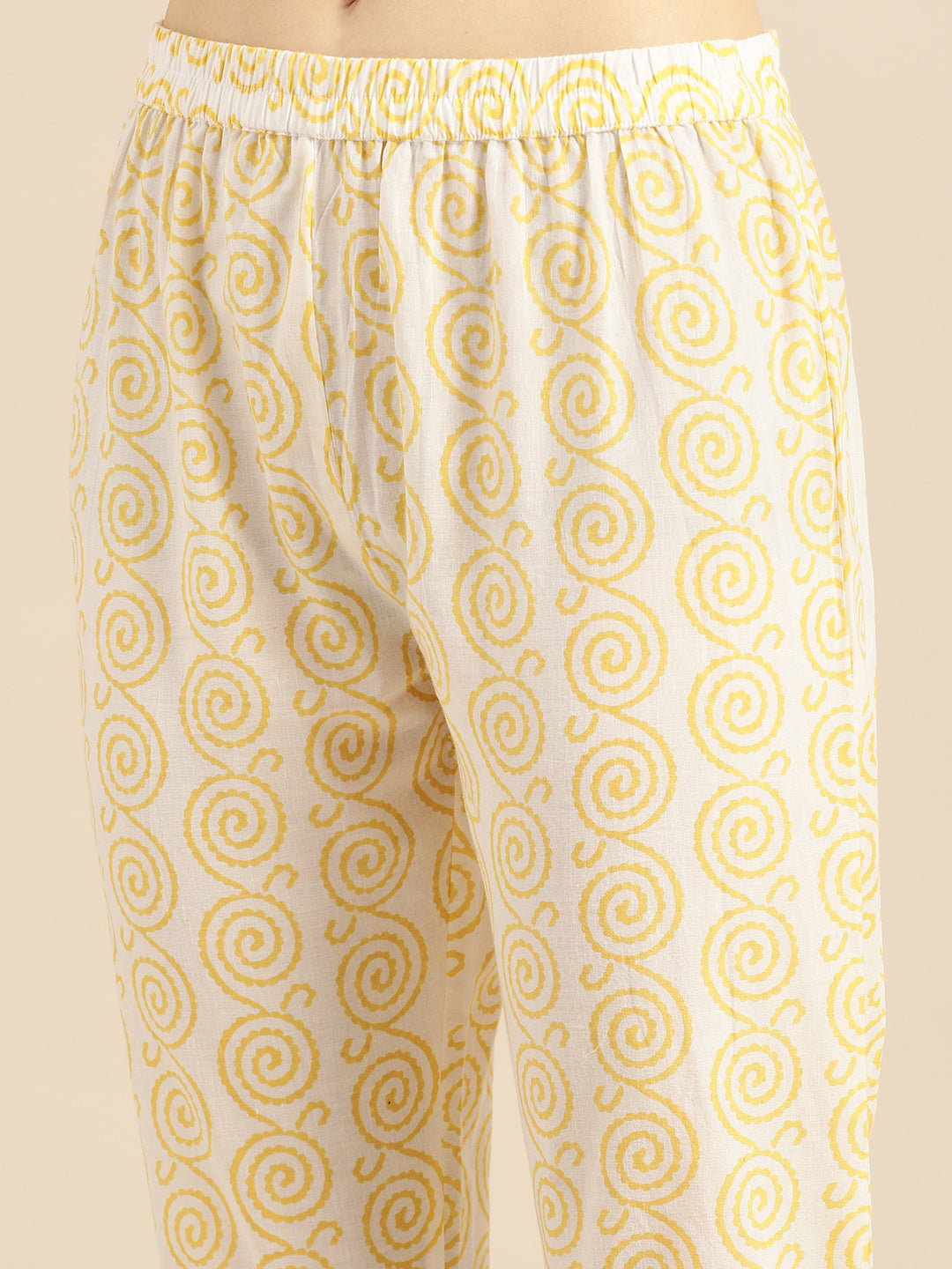 Varanga Women Sea Green And Mustard Floral Printed Straight Kurta With Printed Trouser - Distacart