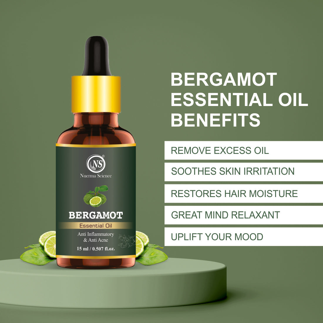 Nuerma Science Bergamot Essential Oil - Distacart