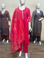 Thumbnail for Anaita Pink Readymade Suit with Embroidery Work - Dista