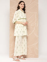Thumbnail for Ahalyaa Printed Cotton Tunic with Palazzos - Distacart