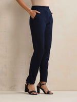 Thumbnail for trueBrowns Navy Woollen Pants