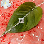 Thumbnail for trueBrowns 925 Sterling Silver Textured Om Silver Chain Rakhi - Distacart