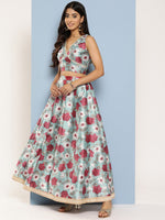 Thumbnail for Ahalyaa Printed Ready to Wear Lehenga & Blouse With Dupatta - Distacart