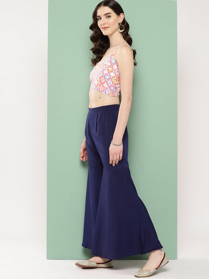 Ahalyaa Printed Ethnic Co-Ords with Shrug - Distacart
