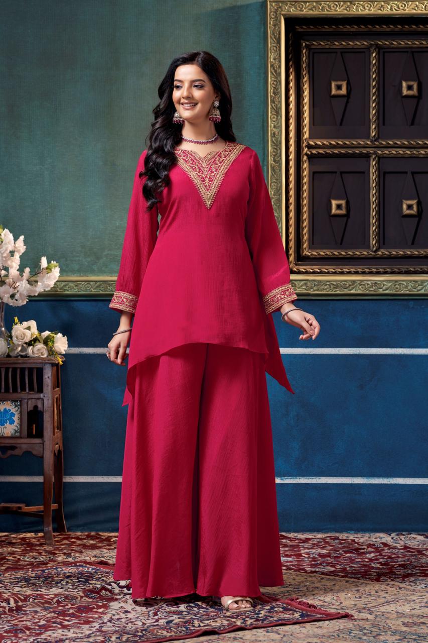 Anaita Pink Readymade Suit with Coding Work - Dista