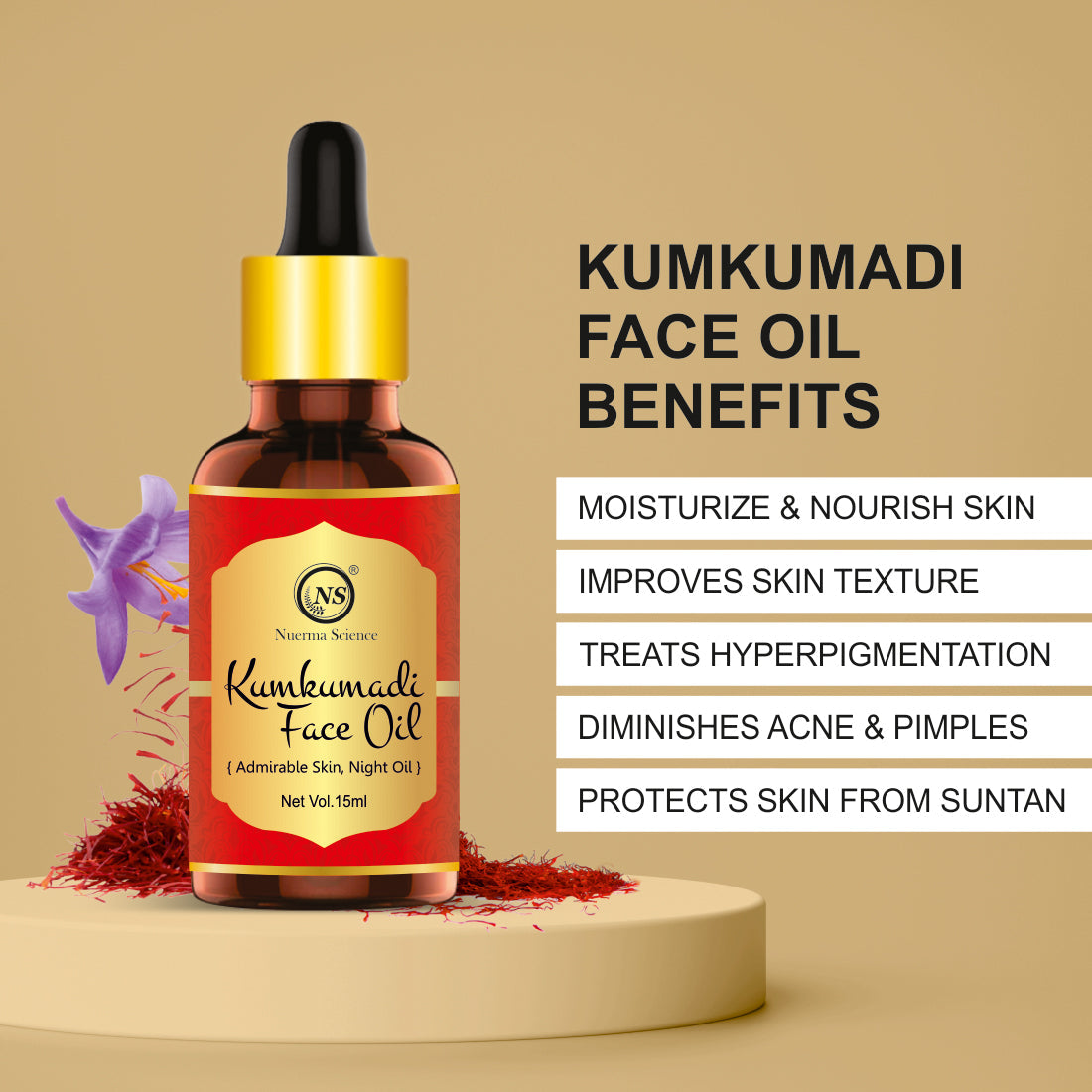 Nuerma Science Kumkumadi Face Oil For Glowing Face - Distacart