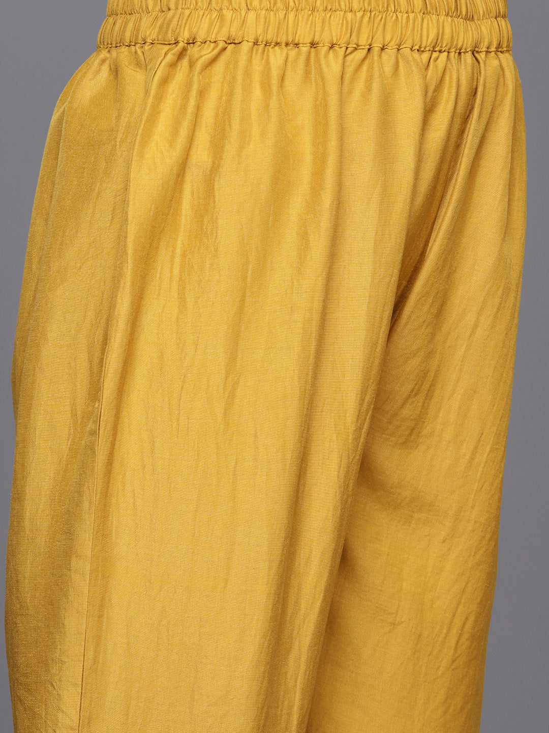 Varanga Women Yellow Embroidered Kurta With Tonal Bottom And Tonal Dupatta - Distacart