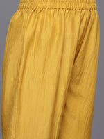 Thumbnail for Varanga Women Yellow Embroidered Kurta With Tonal Bottom And Tonal Dupatta - Distacart