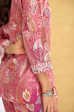 Thumbnail for BulBul Saumya Rust Chanderi Co-Ord Set