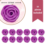 Thumbnail for confect sugar roses topper sugar roses for cake decorations edible royal fushia pink roses pack of 12