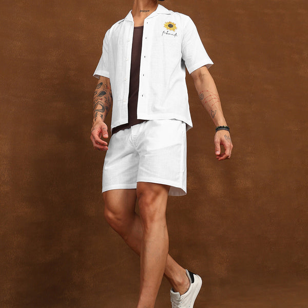 Fabmade Sunbloom Ivory Shirt - Distacart