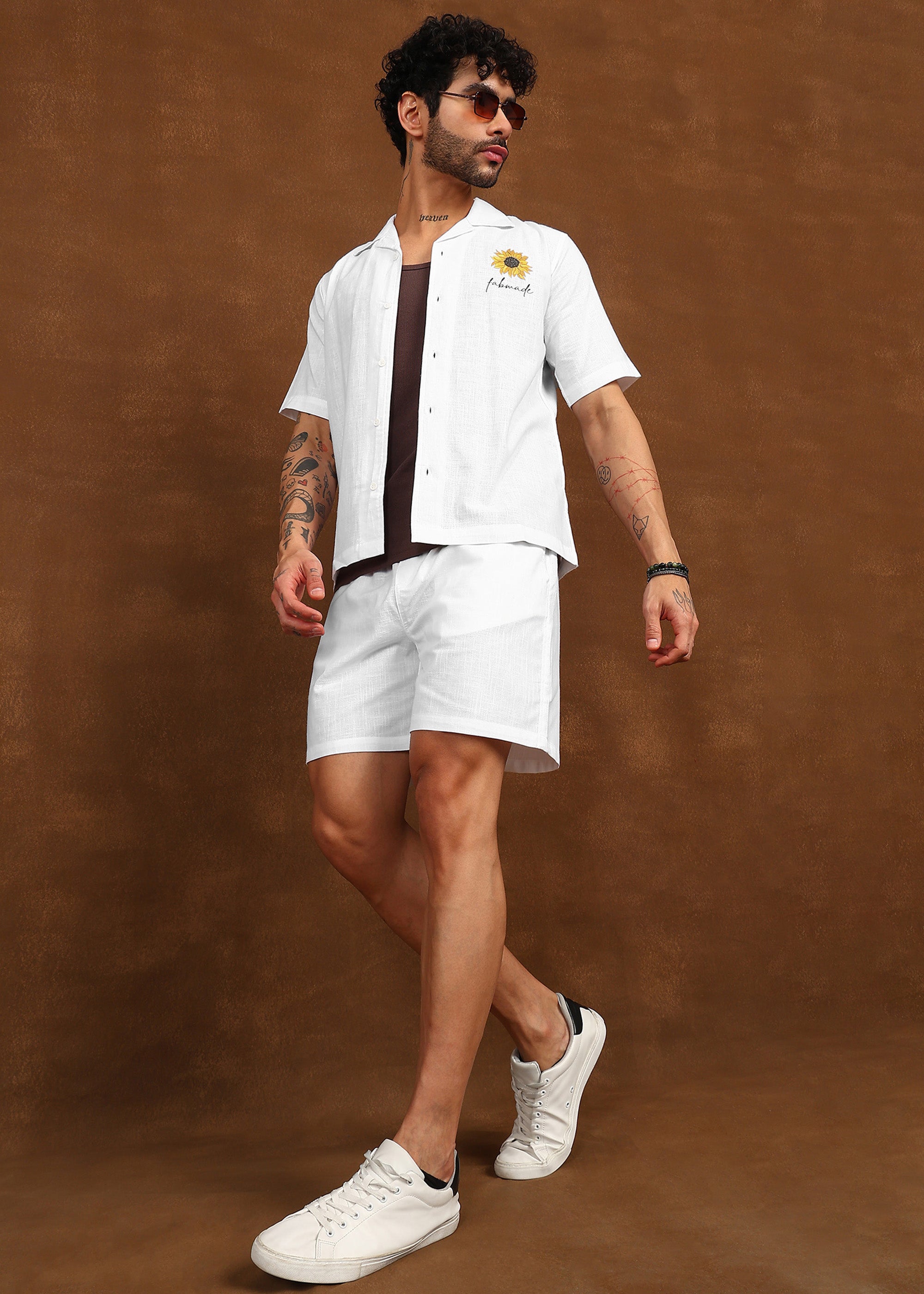 Fabmade Sunbloom Ivory Shirt - Distacart
