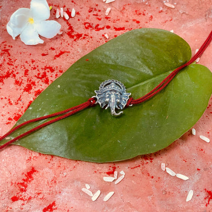 trueBrowns 925 Sterling Silver Ganesh Idol Thread Rakhi - Distacart